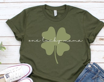 Minimal One Lucky Mama St. Patty's Shirt, Mom St Patrick's Day Shirt, Lucky Mama Shirt, St Pattys Shirt, Momma Shirt, Shamrock Tee