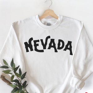 Nevada sweatshirt, NV, t-shirt, white, black, sports, gameday, sports, gift, cute, graduation, women, gym, camping, vacation, hiking, skiing