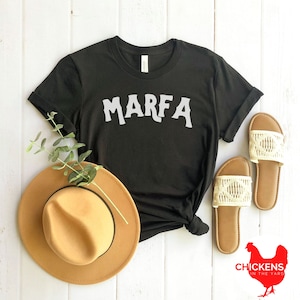 Marfa shirt, Texas, t-shirt, gray, black, white, football, trip, gameday, greek, gift, sorority, graduation, womens, white out, cute