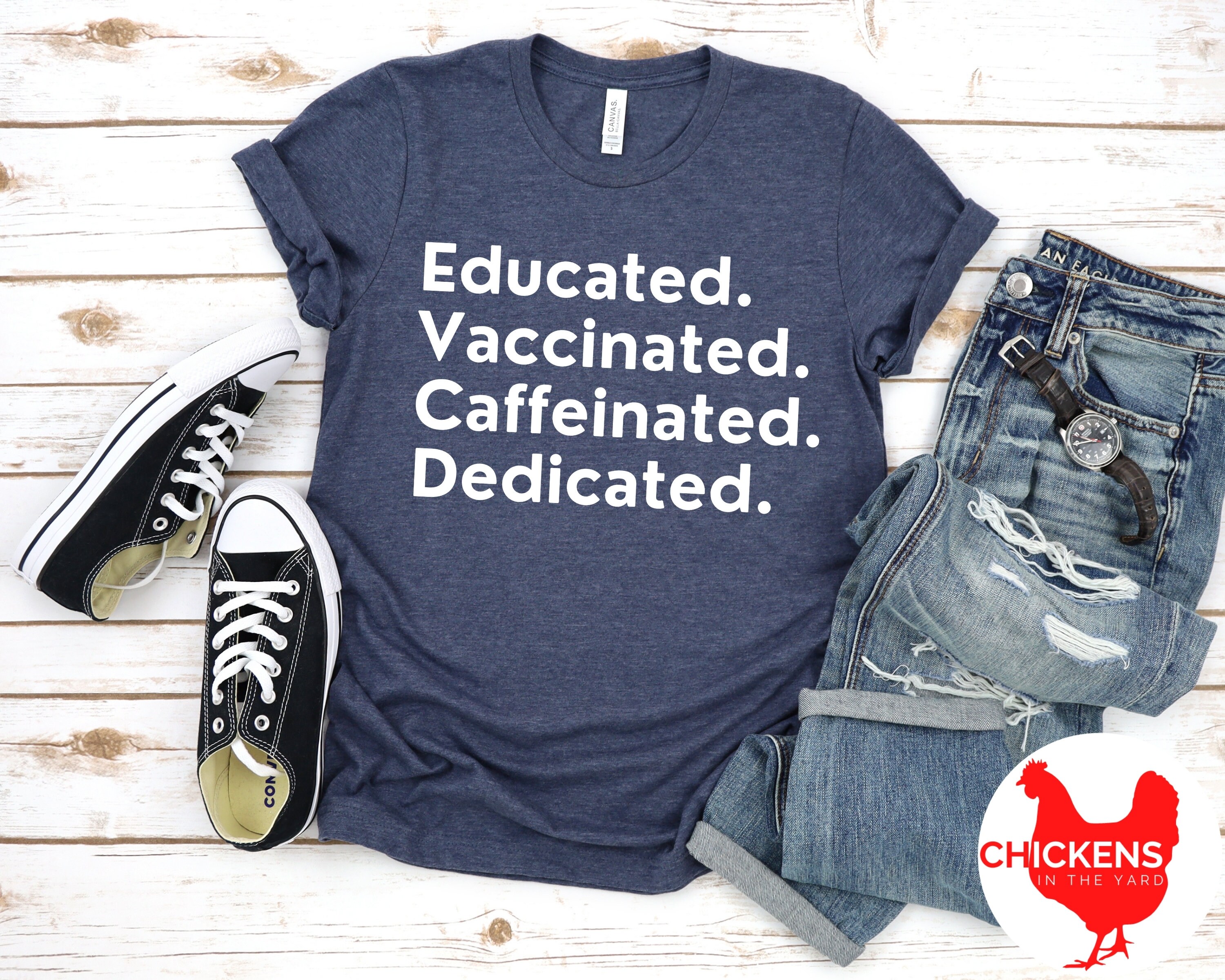 Ankistyle Educated Vaccinated Caffeinated Dedicated Funny Nurse Coffee Unisex Hoodie Men Women for her him Ankistyle Educated Vaccinated Caffeinated Dedicated Funny Nurse Coffee Unisex Hoodie Men Women for her him