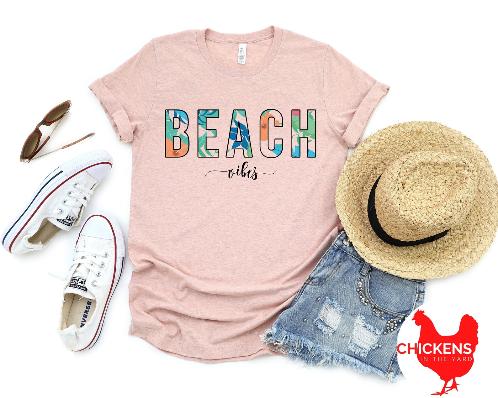 Beach Vibes Shirt Floral Beach Shirt Beach Life Beach Days - Etsy