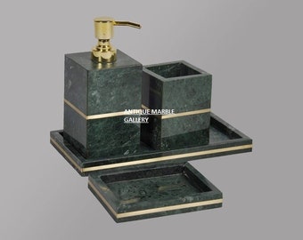 Marble Bathroom Set of 4 ,Luxury Bathroom Sets,Bathroom accessories/Bathroom decor/Vanity Set