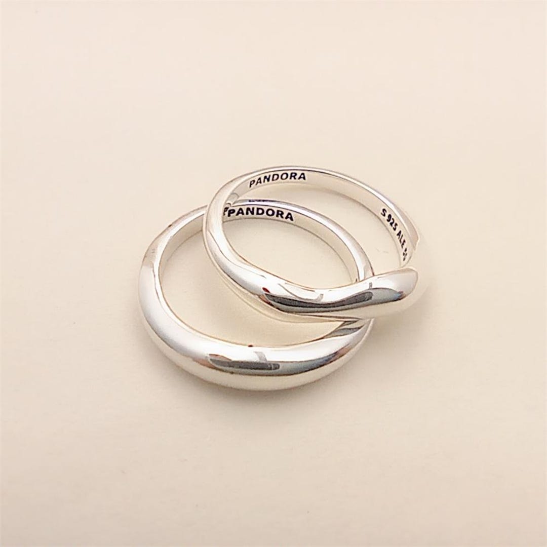 PANDORA ESSENCE Organically Shaped Stacking Rings - Etsy