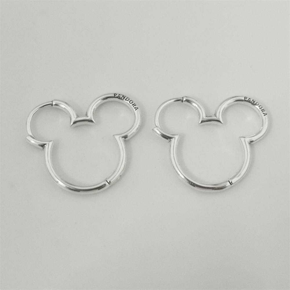 Pandora Mickey Mouse Silhouette Hoop Earrings UK