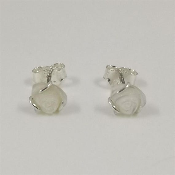 Pandora White Rose in Bloom Stud Earrings Canada