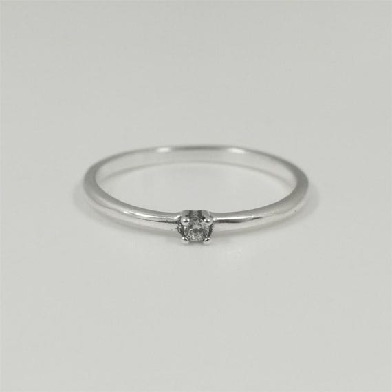 Pandora Era Silver Lab-grown Diamond Single Stone Ring