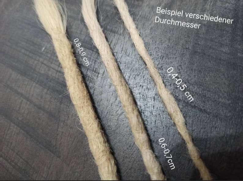 5 STK 55-60 8-9mm Dreadlocks Echthaar, Versandbereit, Bild 9