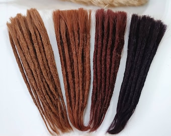 5 pieces 20-25 cm 4-7 mm dreadlocks real hair, ready to ship, copper, red, purple