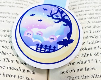 Dream Cemetery Magnetic Bookmark, Halloween bookmark