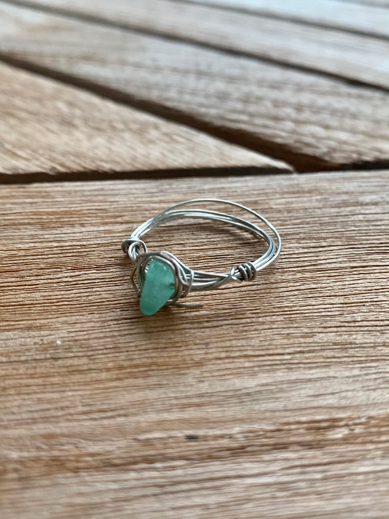 Teal Silver Gemstone Ring