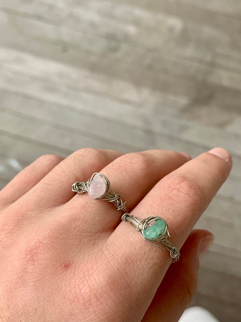 Teal Silver Gemstone Ring