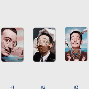 Naklejki Salvador DALI Duże i okrągłe winyle, unikatowy design Surrealistyczne naklejki na laptopa Etykieta na laptopa Najlepszy przyjaciel mężczyzny Prezent dla niego Wypełniacz skarpety