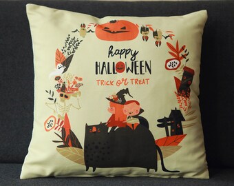 Skeleton pillow | Etsy Fleece Ghost Halloween Pillow Cover