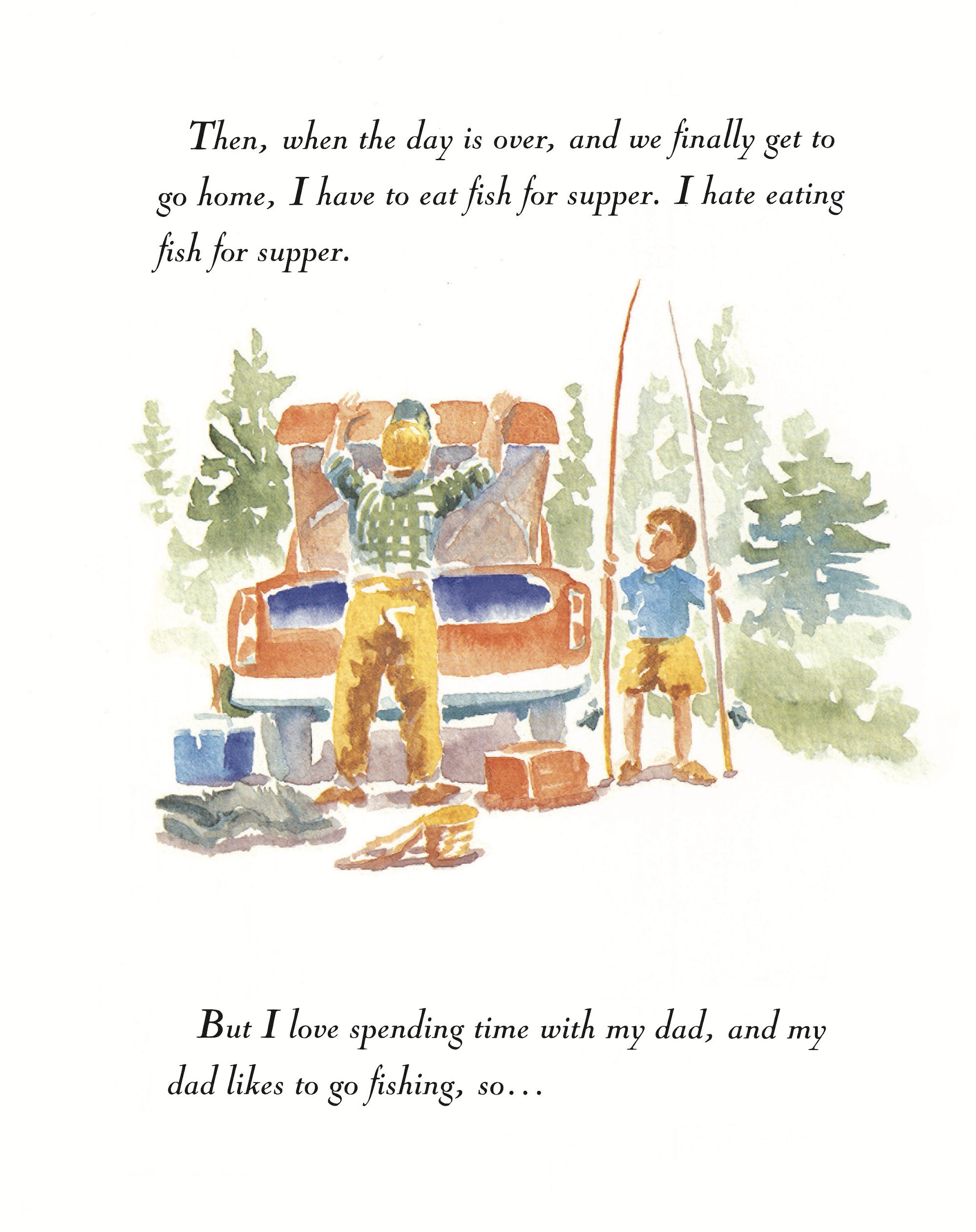 Today I'm Going Fishing With My Dad / Children's Paperback Coffee