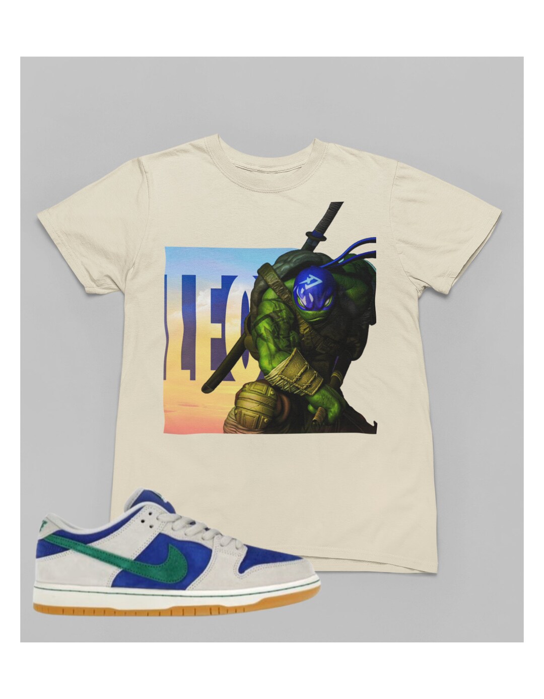 Maglietta Unisex Teenage Mutant Ninja Turtles - TMNT Retrò Con Leone - Taglia L - 100% Cotone