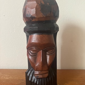 Hand-Carved African Tribal Bust - Antique