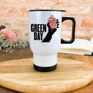 Green Day American Idiot Heart Grenade Music Lyrics Travel Mug Quote Artist Singer Band Personalised Gift