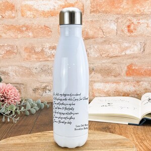 Lana Del Rey Brooklyn waterfles baby Muziek Songtekst Lied Gepersonaliseerd cadeau