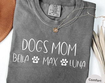 Personalized Pet Name Comfort Colors T-Shirt Dog Mom Crewneck Sweater