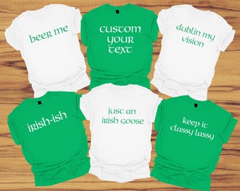 Custom St. Patrick's Day Group T-Shirt – Irish Pub Crawl Tee