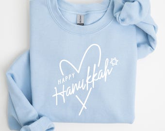 Happy Hanukkah Sweatshirt – Believe in Miracles, Jewish Holiday