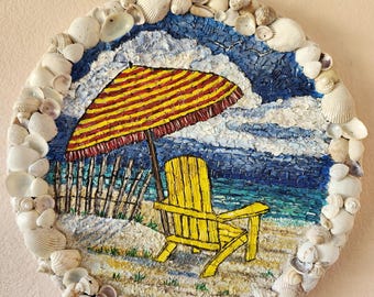 A Day At The Beach Shell Mosaic