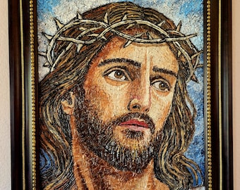 Jesus Shell Mosaic 18" x 23"