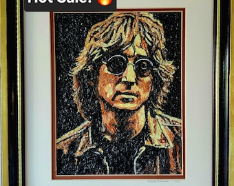John Lennon Shell Mosaic