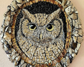 Woodsy Owl Shell Mosaic