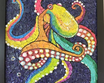 Eclectic Octopus Shell Mosaic