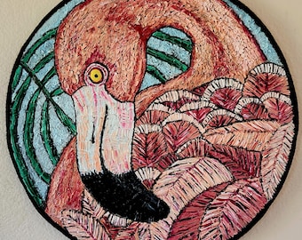 Flamingo Shell Mosaic