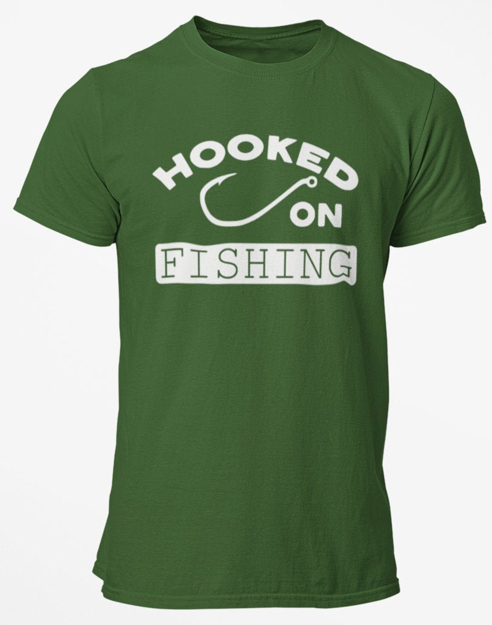 Hooked on Fishing Fishing Tshirt Fishing Shirt Gift for Etsy