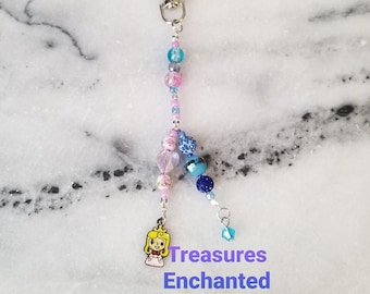 Sleeping Beauty Featuring Princess Aurora Beaded Keychain