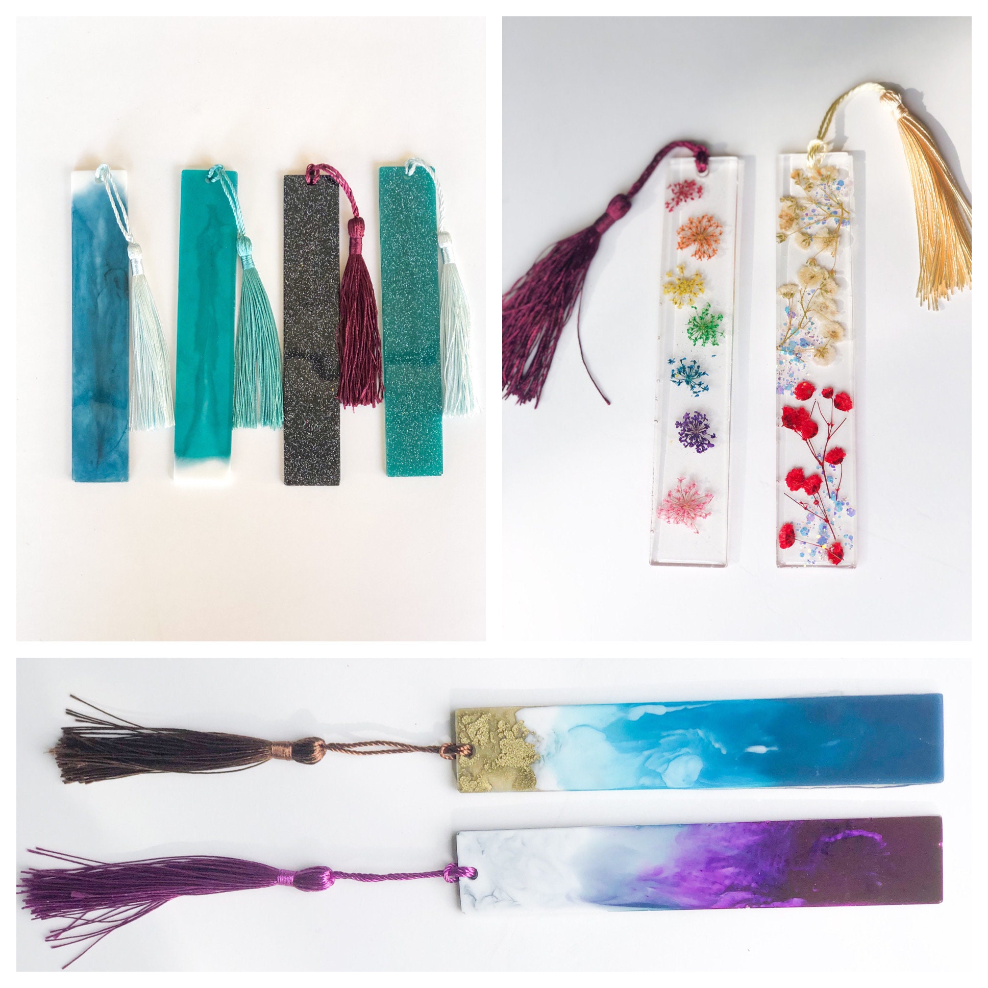 Resin Bookmark w/ Tassel Etsy