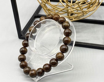 Brown Bronzite Bracelet, Grade A+ Gemstones, 10mm Size, handmade"with genuine bronzite gemstones, choose bead size 6mm, 8mm, 10mm