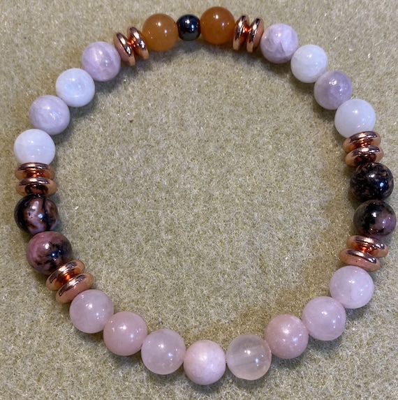A+ Quality Rhodochrosite Stretchy Bracelets A+ Quality Rhodochrosite Stretchy Bracelets