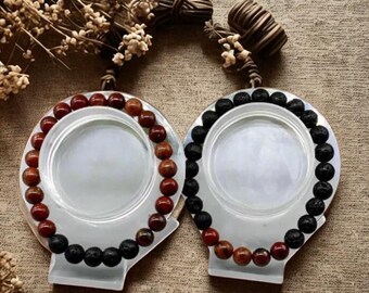 Root Chakra Bracelet – Grounding Energy with Red Jasper and Lava Rock