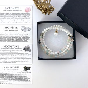 Pregnancy support, IVF Support, Pregnancy gift, MOONSTONE and MORGANITE gemstones,Fertility gift,Fertility bracelet,Fertility gift for women