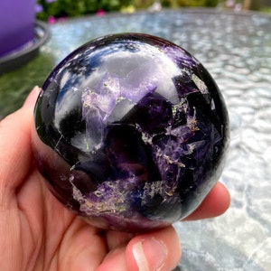 Purple Fluorite Sphere | Crystal Bliss | Healing Crystal | Third Eye Crown Chakra | Metaphysical Reiki Healing | 75.7mm image 5