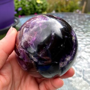 Purple Fluorite Sphere | Crystal Bliss | Healing Crystal | Third Eye Crown Chakra | Metaphysical Reiki Healing | 75.7mm image 4