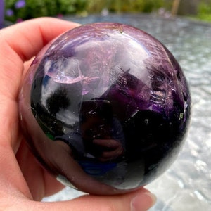 Purple Fluorite Sphere | Crystal Bliss | Healing Crystal | Third Eye Crown Chakra | Metaphysical Reiki Healing | 75.7mm image 9