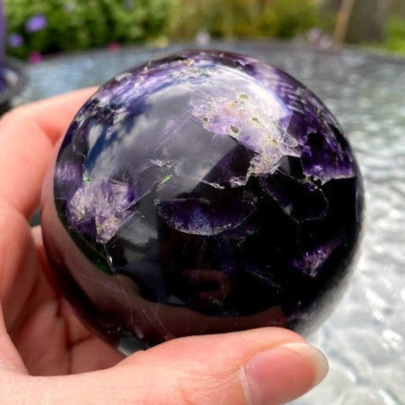 Purple Fluorite Sphere | Crystal Bliss | Healing Crystal | Third Eye Crown Chakra | Metaphysical Reiki Healing | 75.7mm image 8