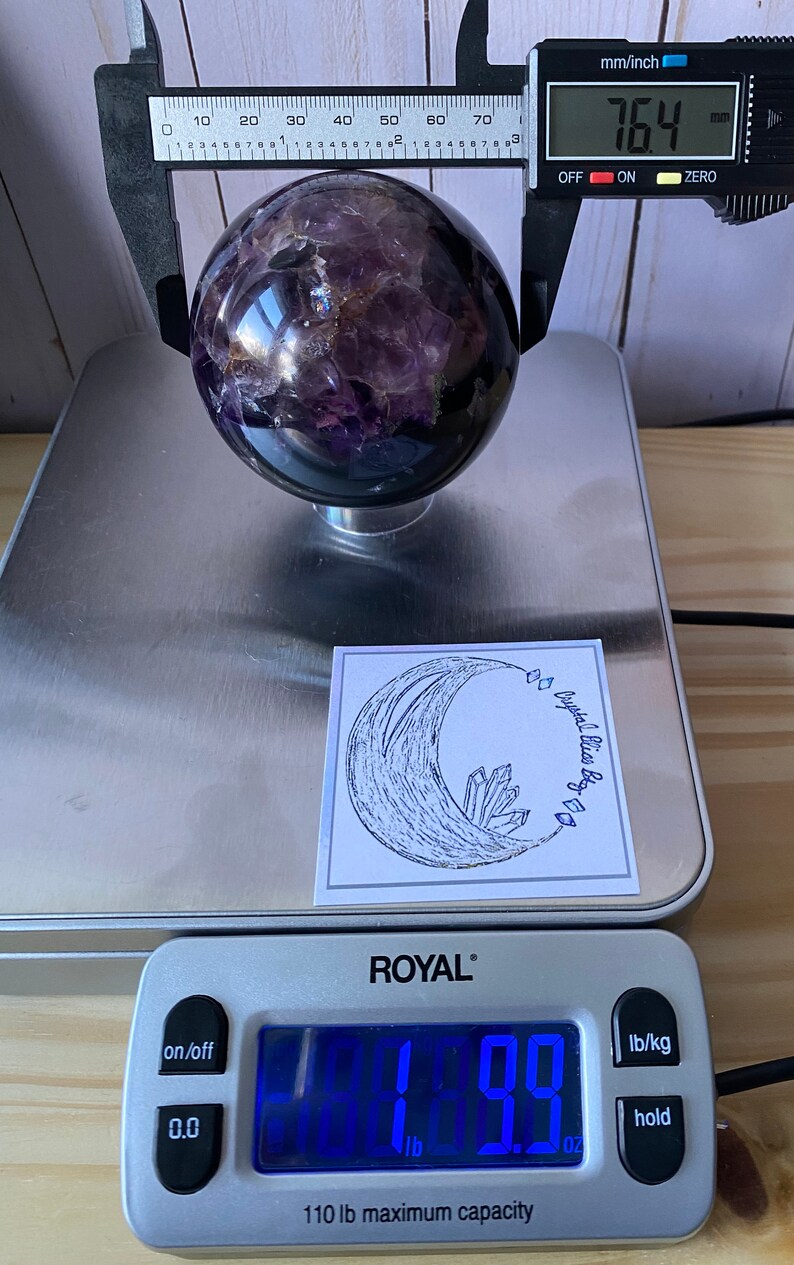 Purple Fluorite Sphere | Crystal Bliss | Healing Crystal | Third Eye Crown Chakra | Metaphysical Reiki Healing | 75.7mm image 10
