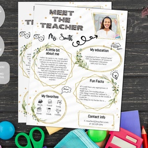 Meet your teacher Flyer, Back to school open house, EDITABLE School open house, Printable Pta Pto Flyer, diy Digital