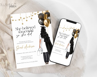 Doctor Graduation Invitation, Physician Invitation, Safety First Invite, Nursing Graduation, Medical School, EMT, Editable Digital Printable