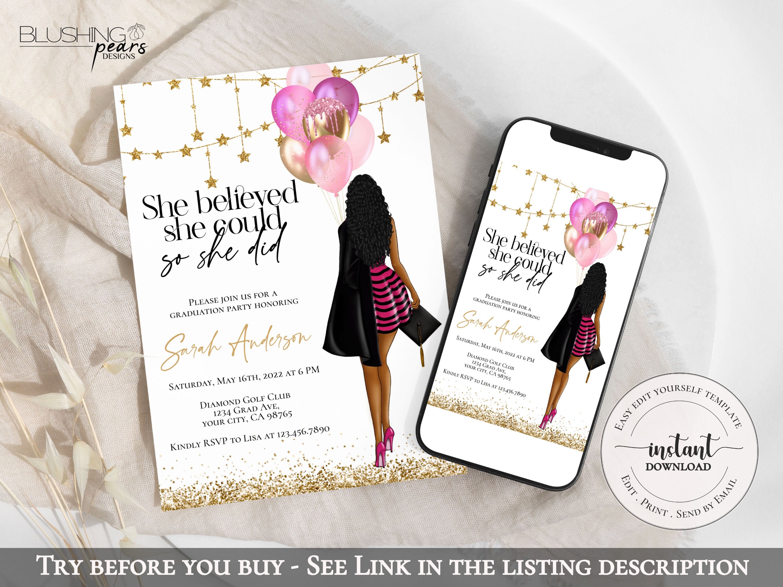 Personalized Graduation Invitation, Class of 2023 Graduation Party