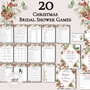 Christmas Bridal Shower Games Bundle, Gender Neutral Christmas Baby Shower Games, Holiday Baby Shower Games, Editable Digital CBR1