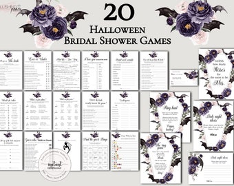 Halloween Bridal Shower Games, Bridal Shower Games Bundle, Till death do us part shower games, Printable, Bridal Party Games bh02