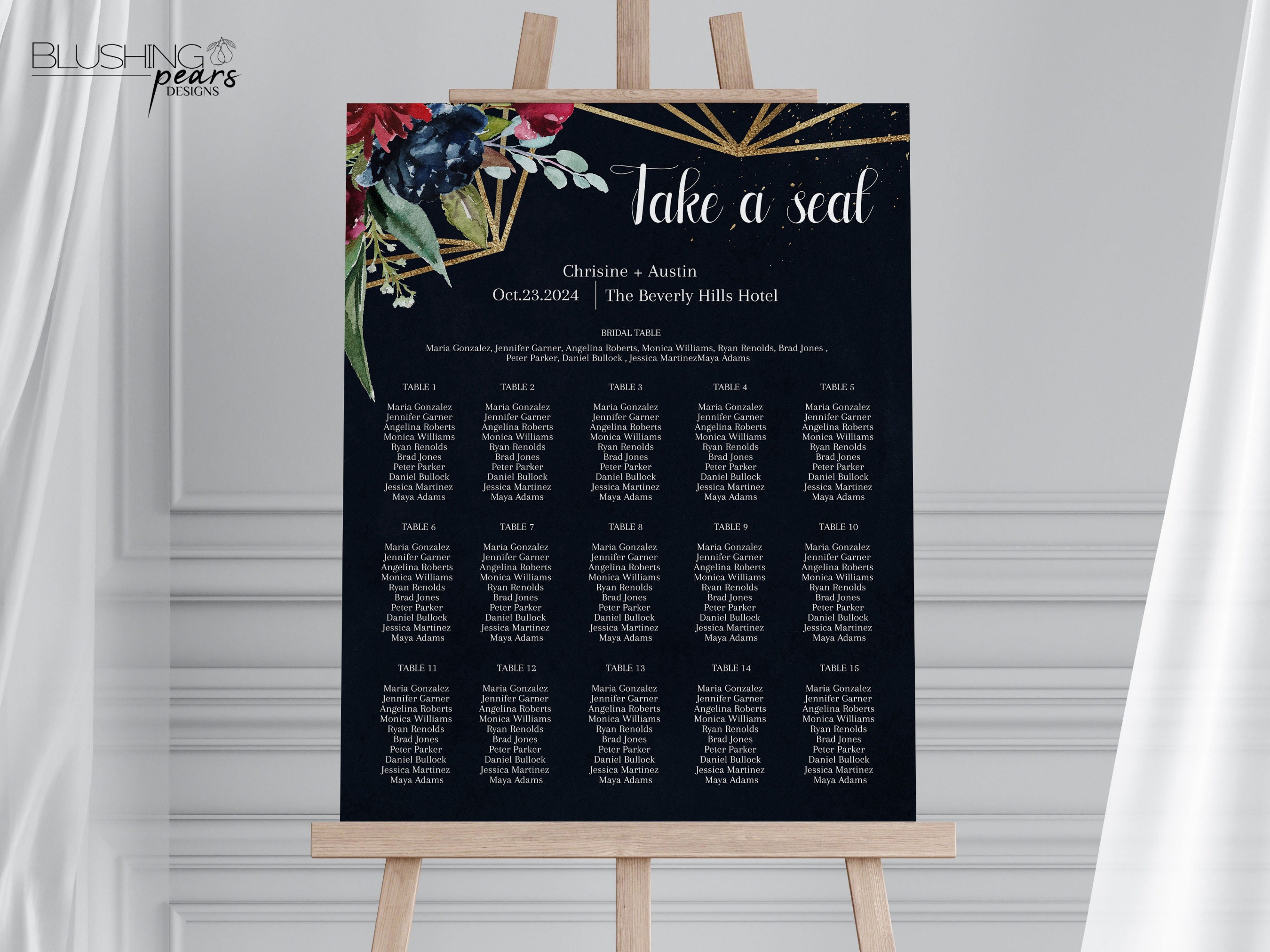 Moody Seating Chart - Etsy