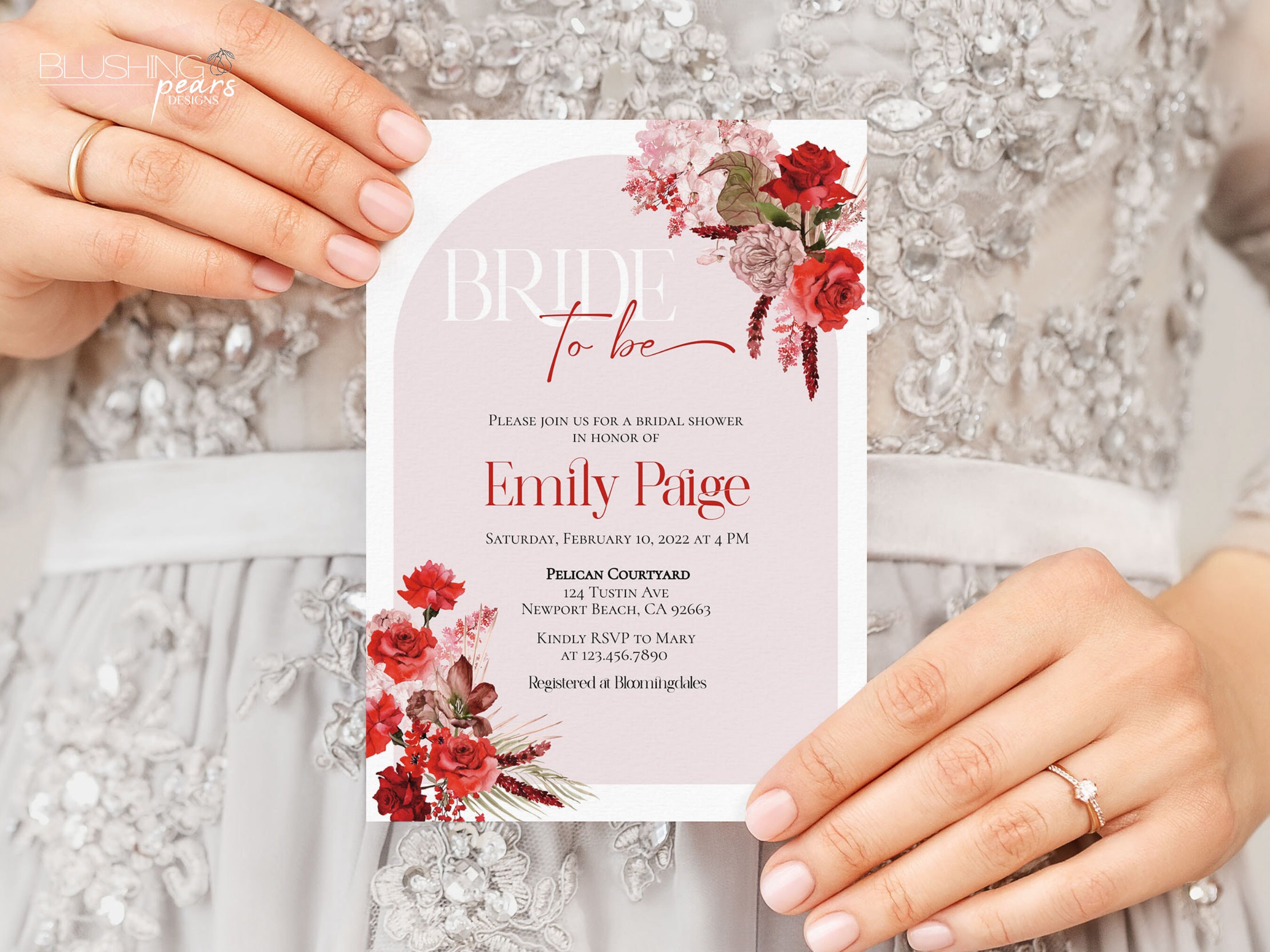 Editable Pink and Red Floral Bridal Shower Invitation, Boho Valentine Bridal  Shower Invite, Bride to Be Shower, Instant Download DIY Vbr01 - Etsy